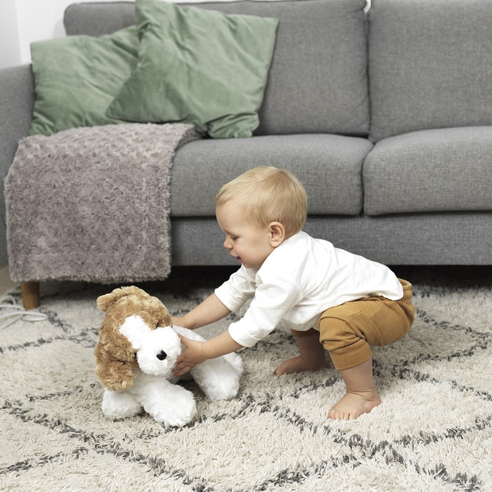 Teddykompaniet Piesek, biało-brązowy 40cm Teddykompaniet Piesek, biało-brązowy 40cm