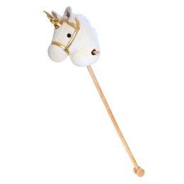 Hobby Horse Jednorożec pluszowy koń na kiju, biały 100 cm