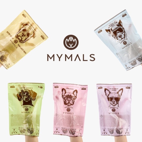 Dozownik na woreczki na odchody, MYMALS Dyspenser Kostka zielona +15 worków