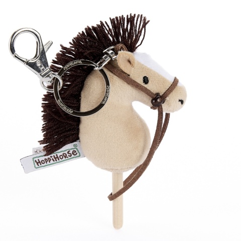Hobby Horse Breloczek, Maskotka Koń na kiju beżowy 11 cm, Prezent Mikołajki