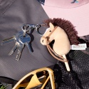 Hobby Horse Breloczek, Maskotka Koń na kiju beżowy 11 cm, Prezent Mikołajki