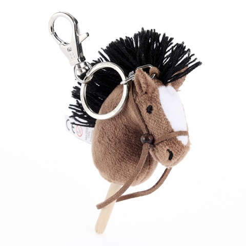 Hobby Horse Breloczek, Maskotka Koń na kiju gniady 11 cm, Prezent Mikołajki