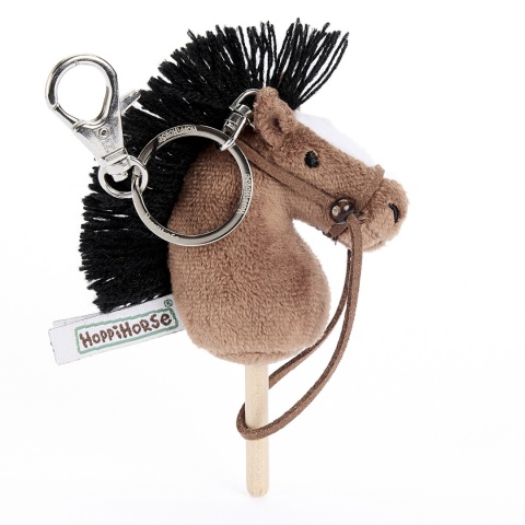 Hobby Horse Breloczek, Maskotka Koń na kiju gniady 11 cm, Prezent Mikołajki