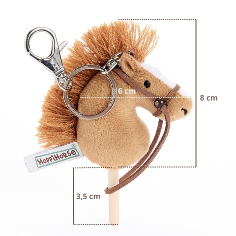 Hobby Horse Breloczek, Maskotka Koń na kiju kasztan 11cm, Prezent Mikołajki