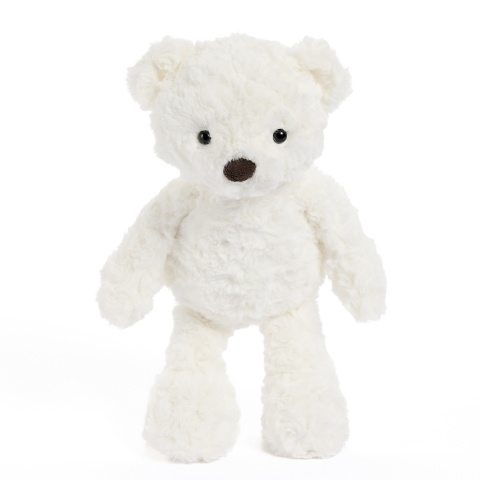 Miś pluszowy z koszulką, Tullimals Maskotka Milo, biały 25 cm