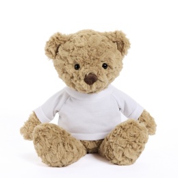 Miś pluszowy z koszulką, Tullimals Maskotka Milo, jasny brąz 25 cm