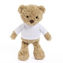 Miś pluszowy z koszulką, Tullimals Maskotka Milo, jasny brąz 30 cm