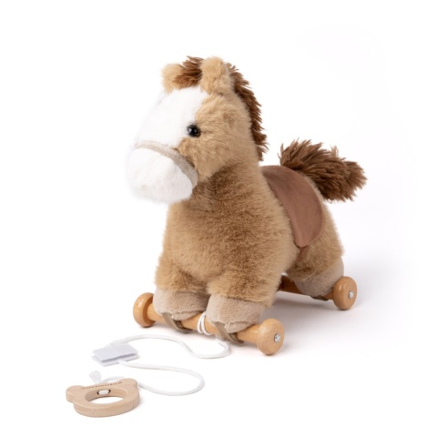 Pluszak Konik do Ciągnięcia Koń na kółkach Teddykompaniet 30cm,na PREZENT