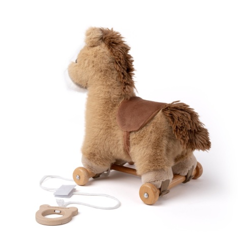 Pluszak Konik do Ciągnięcia Koń na kółkach Teddykompaniet 30cm,na PREZENT