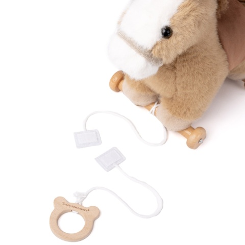 Pluszak Konik do Ciągnięcia Koń na kółkach Teddykompaniet 30cm,na PREZENT
