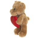 Pluszak Miś Theo z serduszkiem - maskotka, prezent dla dzieci, brąz 19 cm
