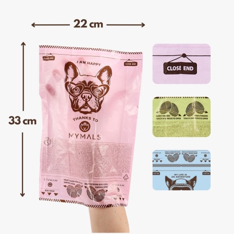 Woreczki na psie odchody, 100% Z RECYCLINGU, Worki dla psów MYMALS 360 szt